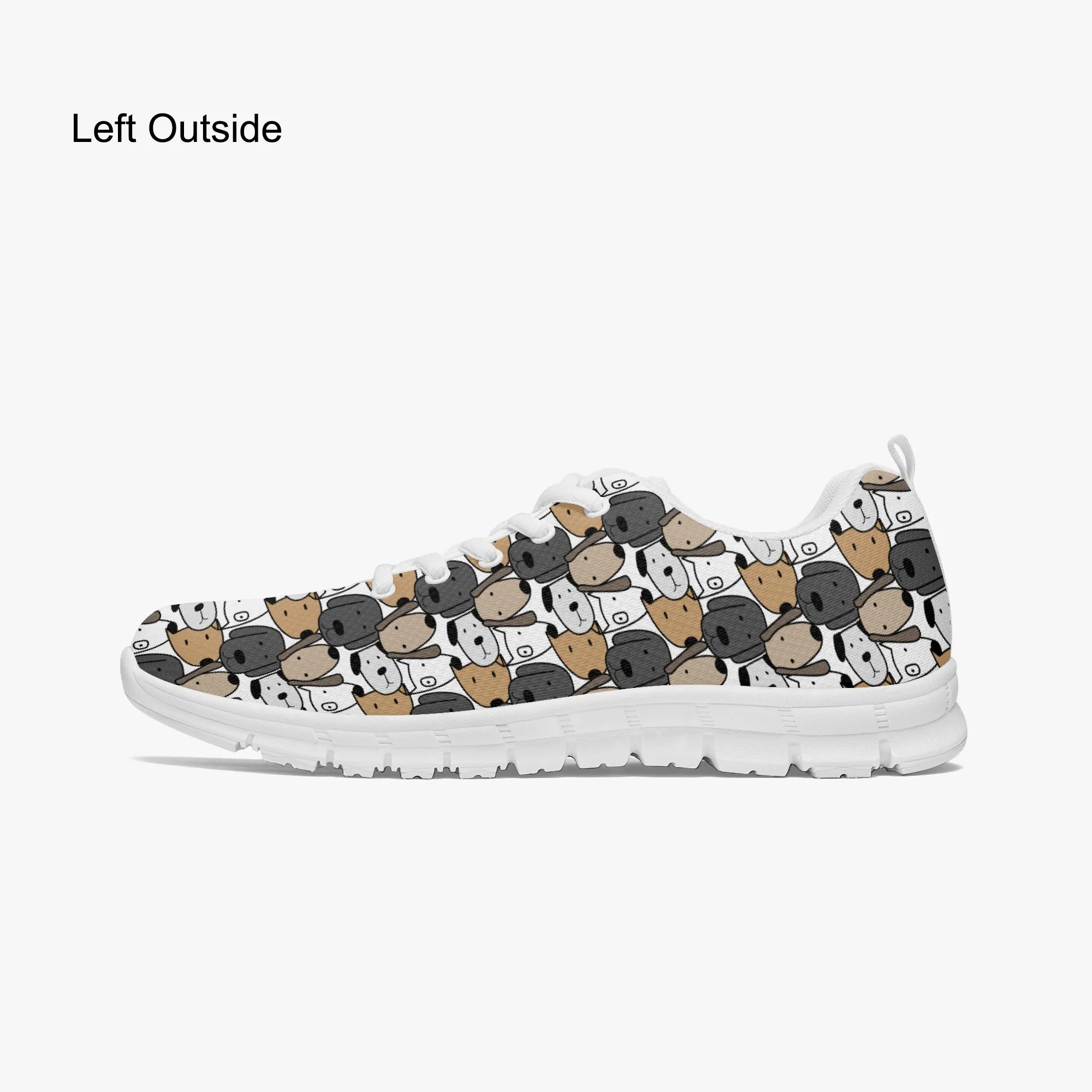 Cute Dog Face Sneakers for Men Women, Running Shoes For Dog Lovers