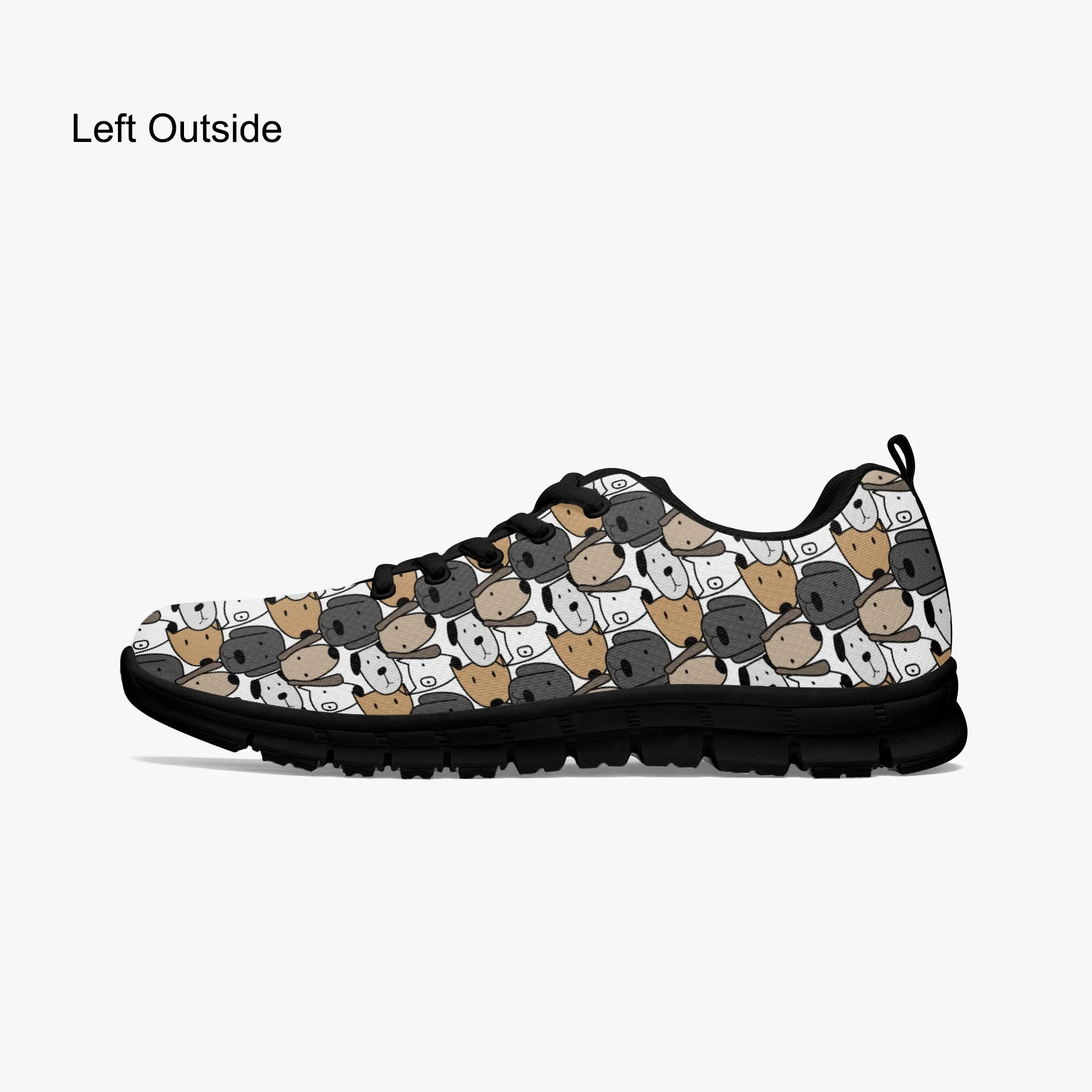 Cute Dog Face Sneakers for Men Women, Running Shoes For Dog Lovers
