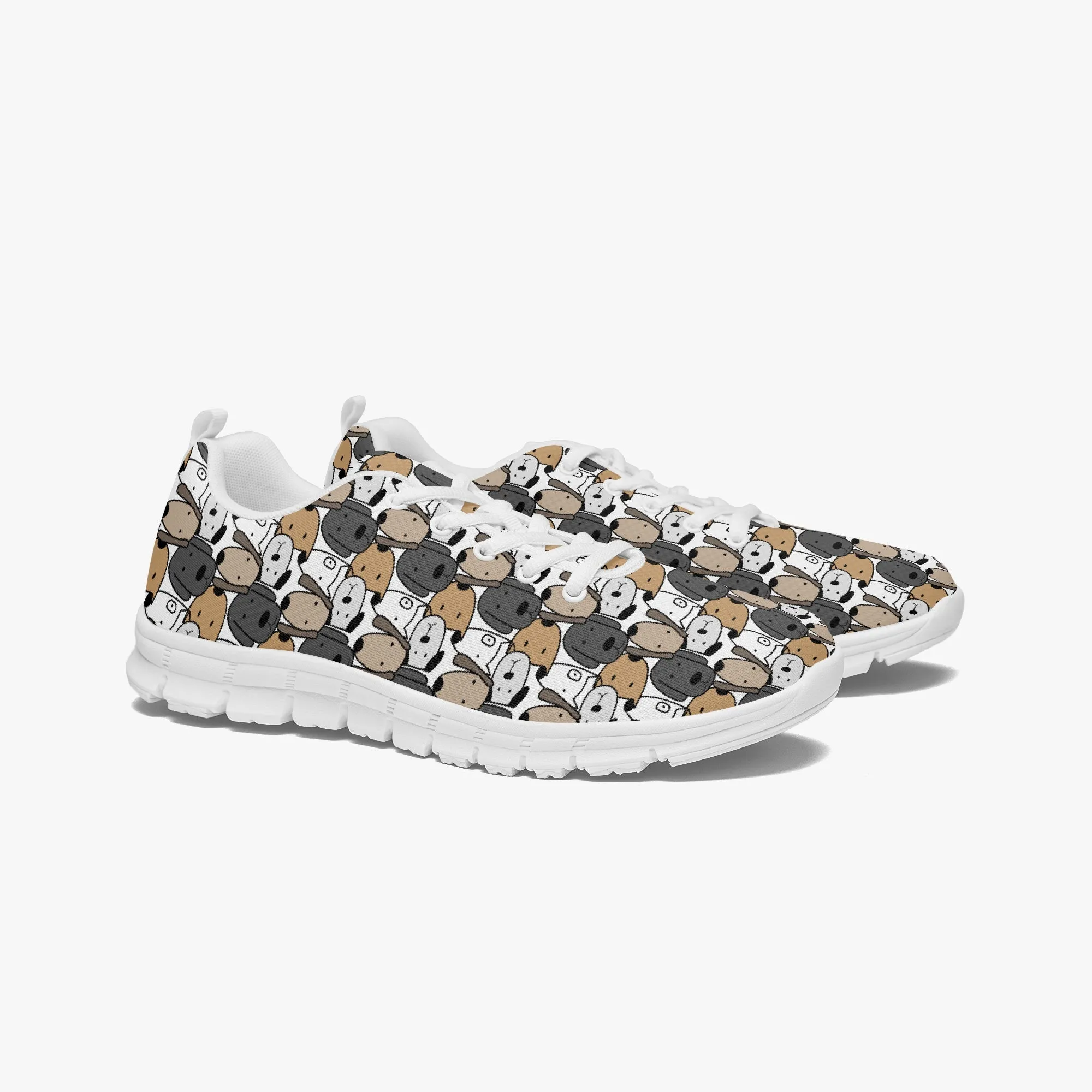 Cute Dog Face Sneakers for Men Women, Running Shoes For Dog Lovers