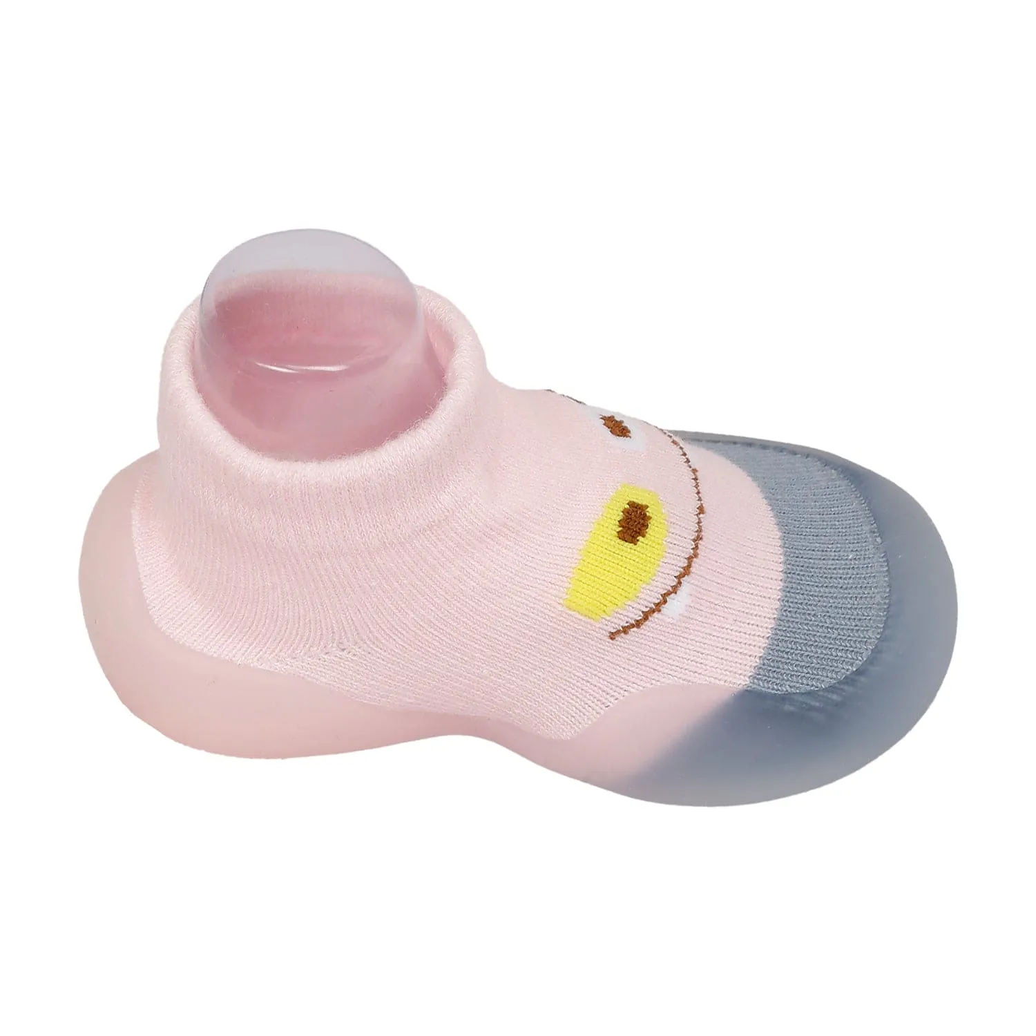 Cute Eye Anti-Skid Slip-On Rubber Sole Shoes - Pink