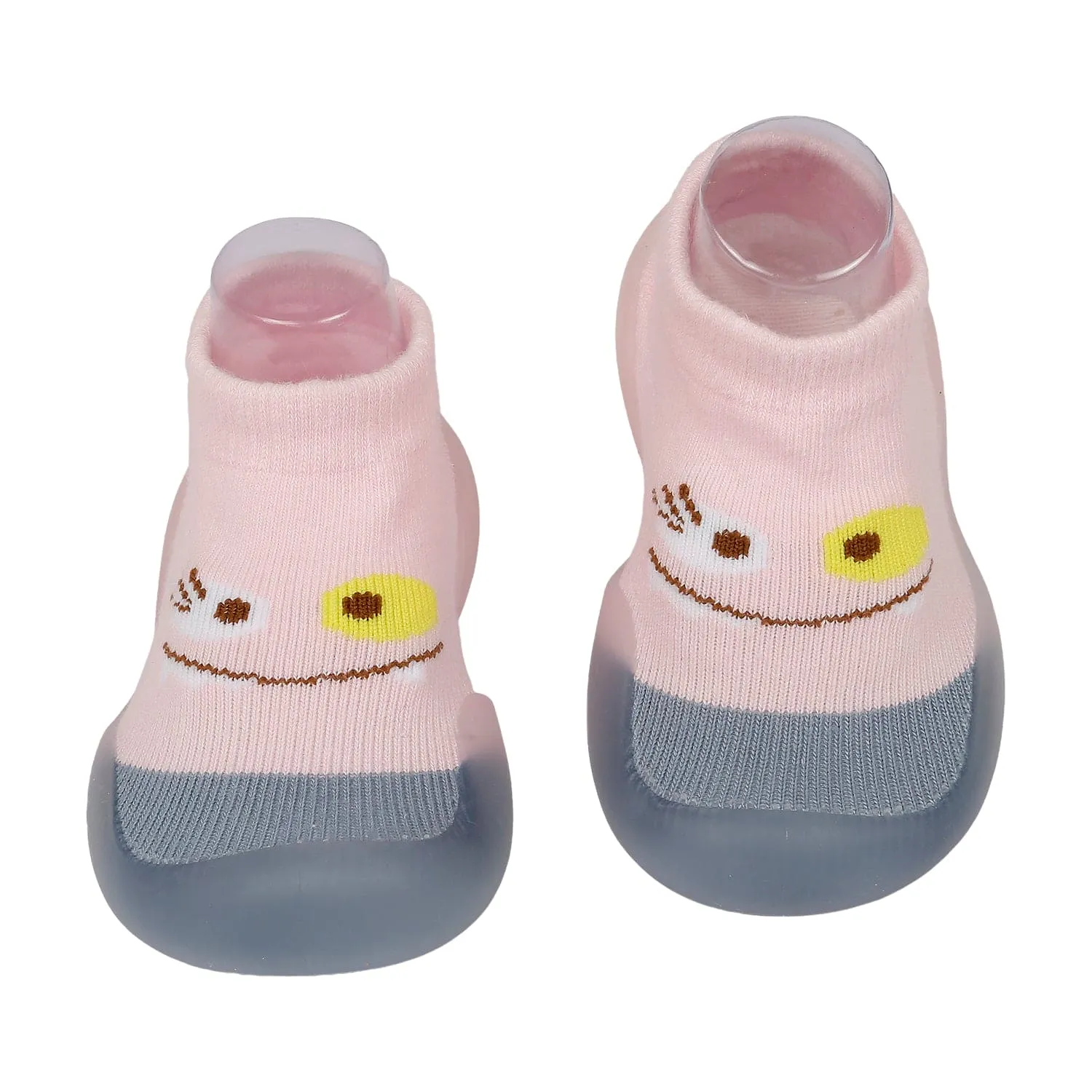 Cute Eye Anti-Skid Slip-On Rubber Sole Shoes - Pink