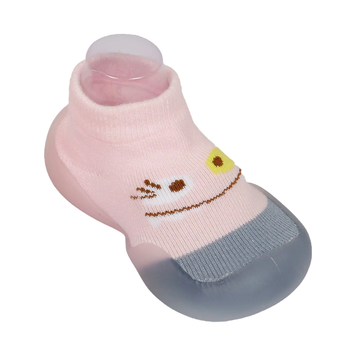 Cute Eye Anti-Skid Slip-On Rubber Sole Shoes - Pink
