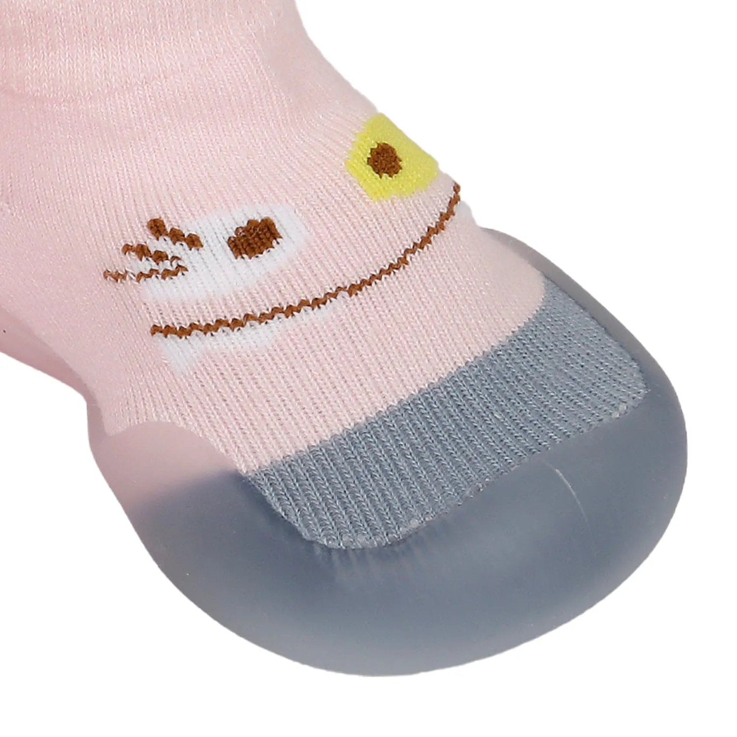 Cute Eye Anti-Skid Slip-On Rubber Sole Shoes - Pink