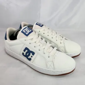 Dc Striker Ice Shoes Low Top White‎ Blue ADYS100624 Gum Sole Clean Men's Size 12