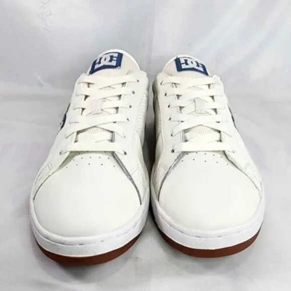 Dc Striker Ice Shoes Low Top White‎ Blue ADYS100624 Gum Sole Clean Men's Size 12