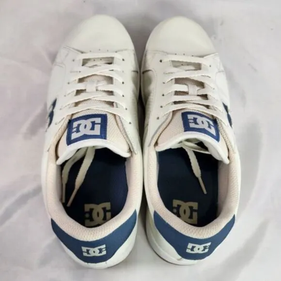 Dc Striker Ice Shoes Low Top White‎ Blue ADYS100624 Gum Sole Clean Men's Size 12