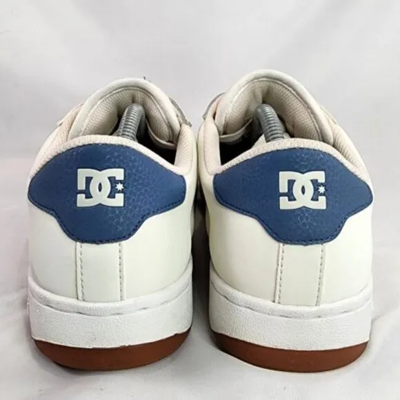 Dc Striker Ice Shoes Low Top White‎ Blue ADYS100624 Gum Sole Clean Men's Size 12