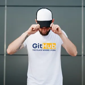 Developer T-Shirt - Github The Place Where I Fork