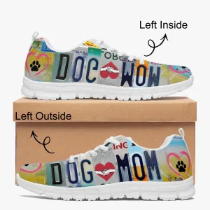 Dog Mom License Plate Sneakers for Women, Running Shoes For Dog Lovers