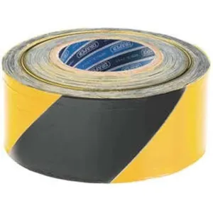 Draper Barrier Tape Roll, 500M X 75Mm, Black And Yellow Dr-69009