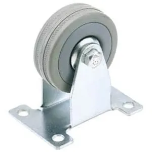 Draper Fixed Plate Fixing Rubber Castor, 100Mm Diameter, S.W.L. 80Kg Dr-65482