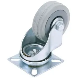 Draper Swivel Plate Fixing Rubber Castor, 50Mm Diameter, S.W.L. 50Kg Dr-65468