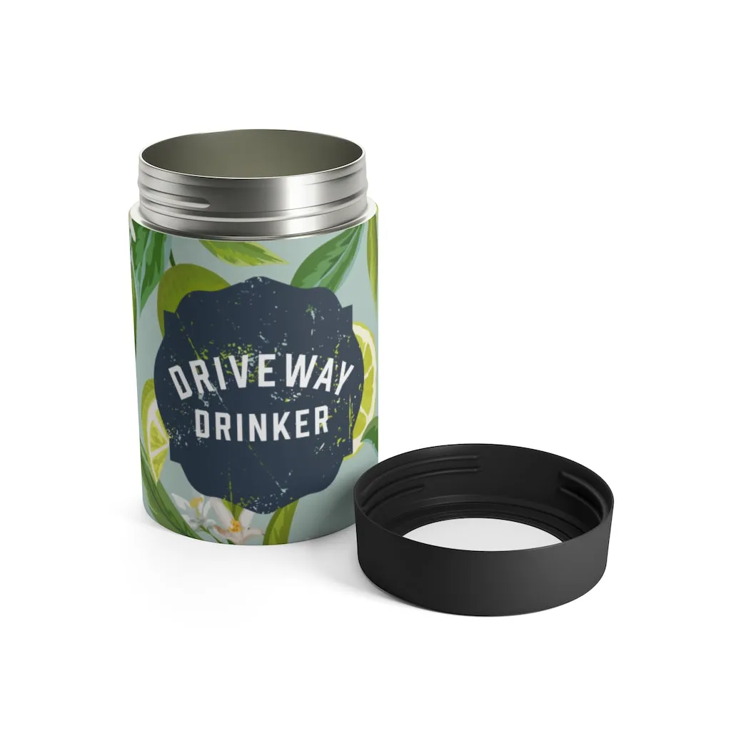 DRIVEWAY DRINKER Lime Insulated Can Holder