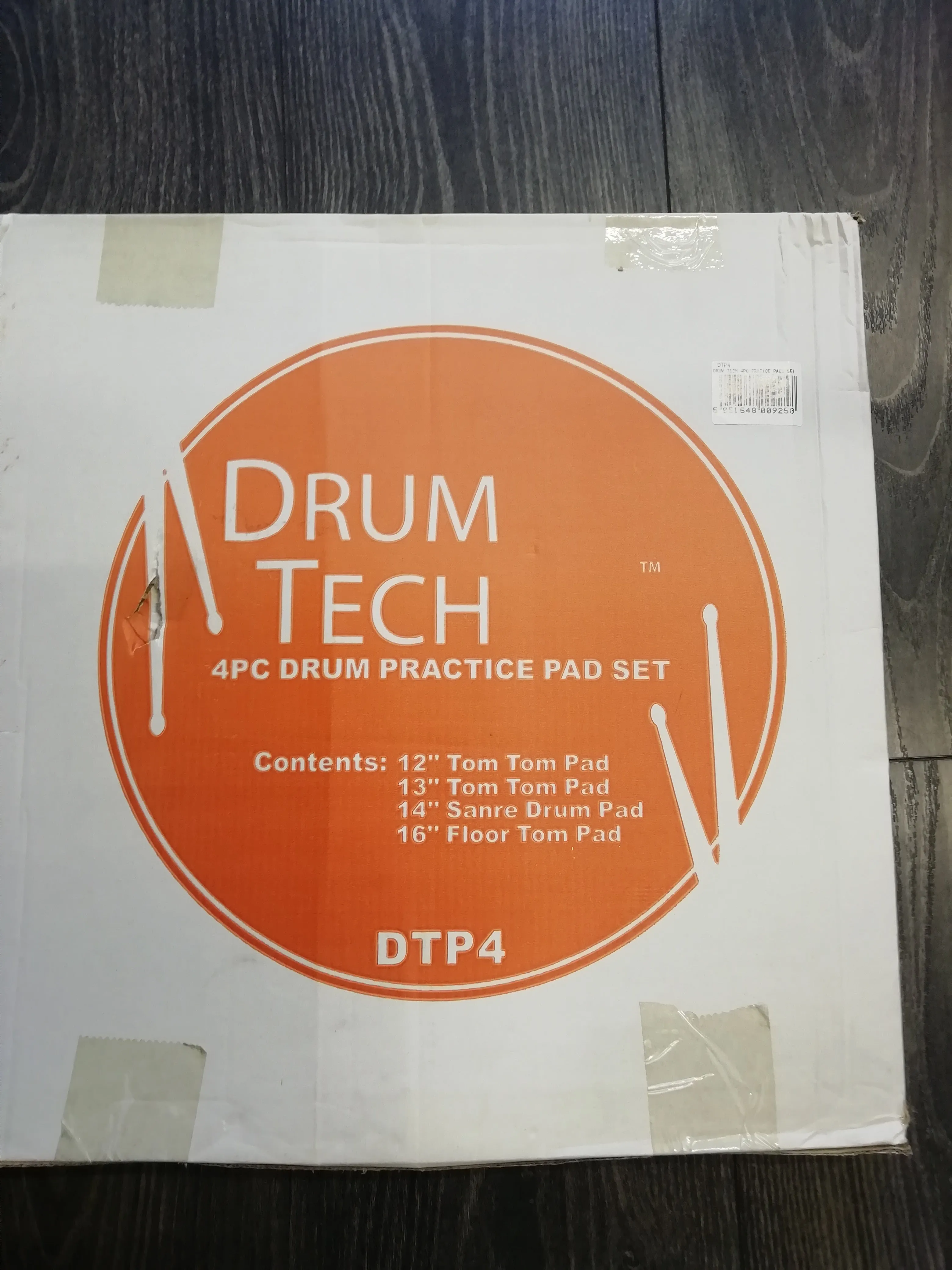 Drum Tech 4pce Drum Practice Pad Set DTP4