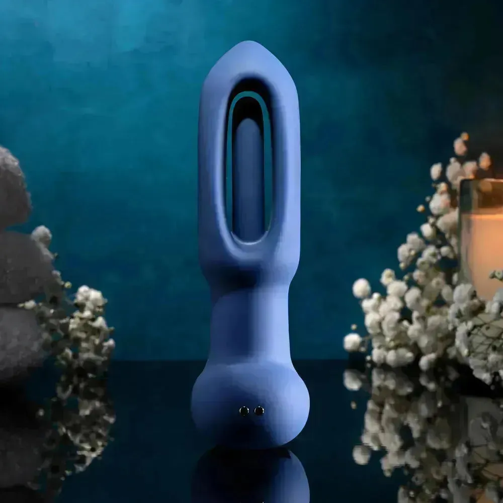 Evolved THE FLAPPER -  14 cm USB Rechargeable Vibrating and Flapping Butt Plug with Remote