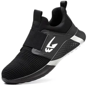 Fashion Mesh Work Shoes Mens Anti-puncture Anti-smash Steel Toe Cap Industrial Safety Sneakers
