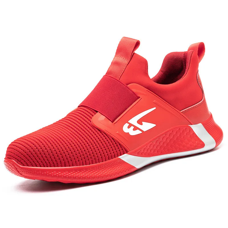 Fashion Mesh Work Shoes Mens Anti-puncture Anti-smash Steel Toe Cap Industrial Safety Sneakers