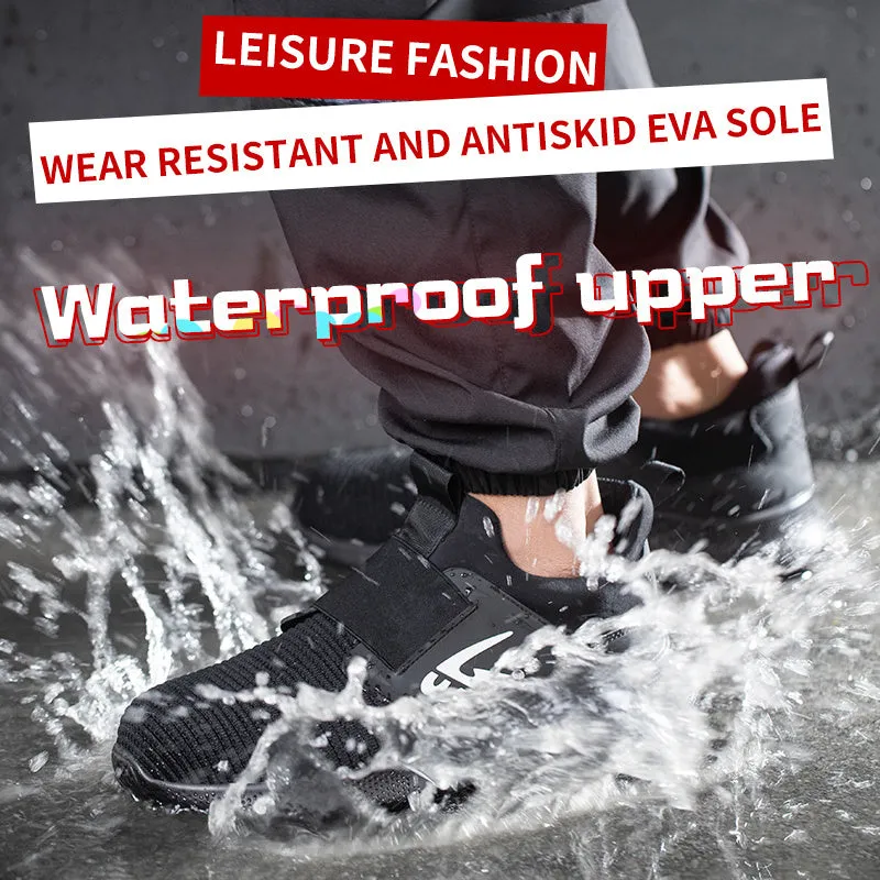 Fashion Mesh Work Shoes Mens Anti-puncture Anti-smash Steel Toe Cap Industrial Safety Sneakers