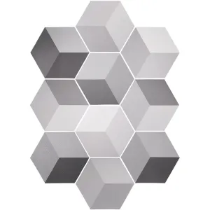 FaSoLa Hexagonal Anti-Slip Stickers Geometric Pattern - 10 Pieces