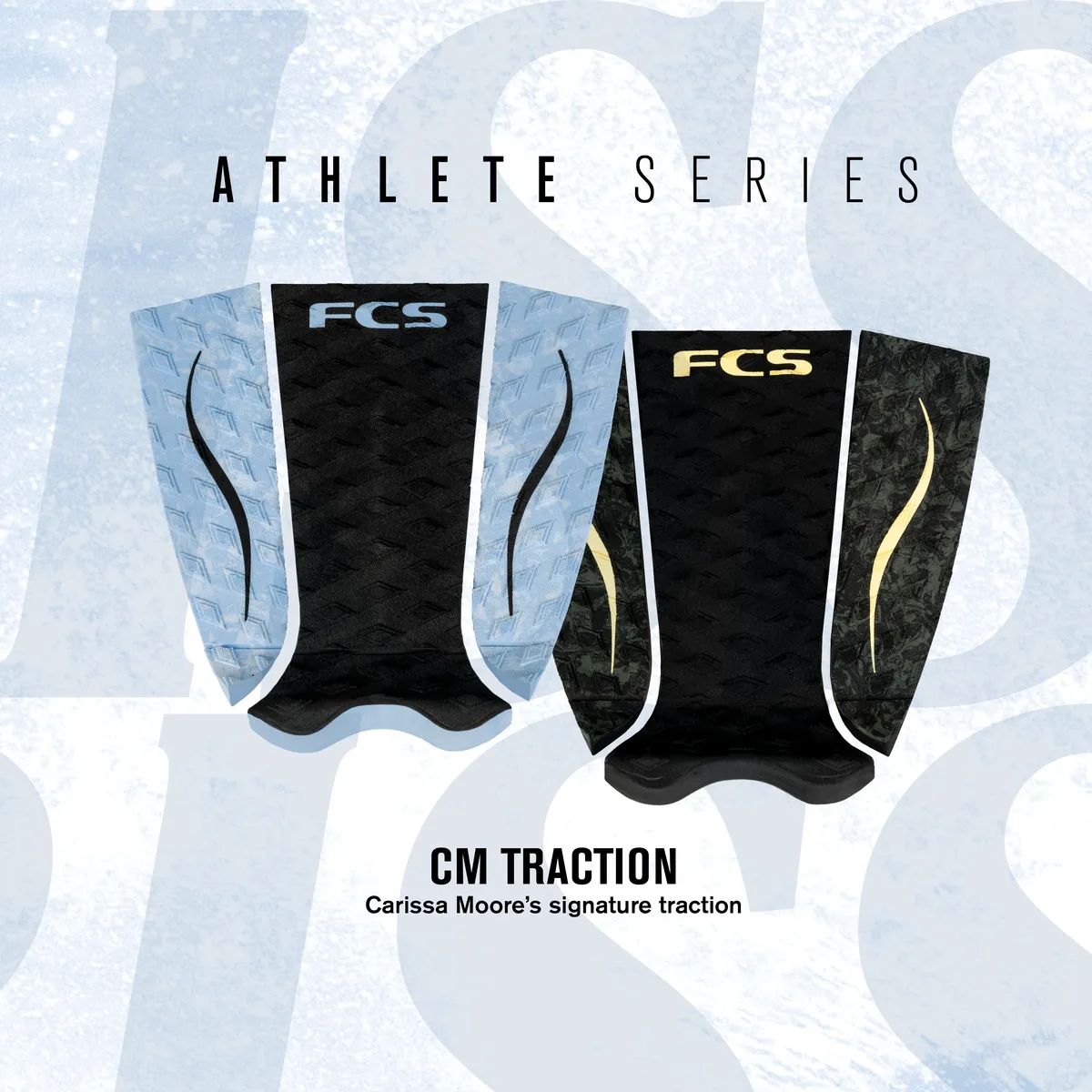 FCS CARISSA MOORE TAIL PAD - BLACK/GOLD
