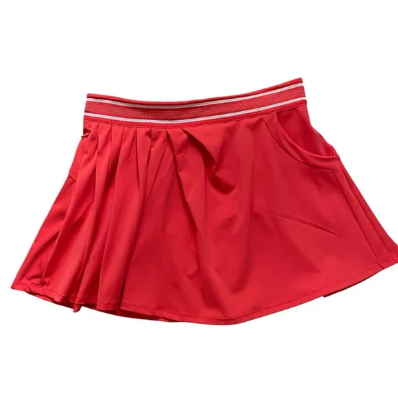 FP Movement Free People Cayenne Red Round Robin Tennis Skirt Women’s Medium NWOT