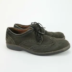 G.H. Bass &amp; Co. | Men's Oxford Fog/Gray Genuine Suede Leather Wingtips | Size 12