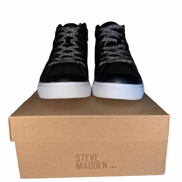 Girls' J-Quilted Studded Sneakers Black (youth)