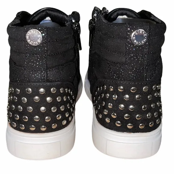 Girls' J-Quilted Studded Sneakers Black (youth)