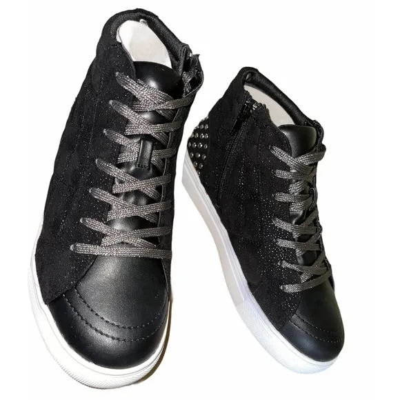 Girls' J-Quilted Studded Sneakers Black (youth)