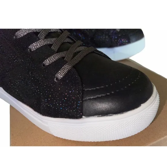 Girls' J-Quilted Studded Sneakers Black (youth)