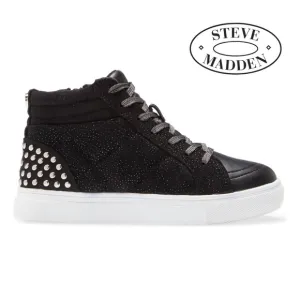 Girls' J-Quilted Studded Sneakers Black (youth)