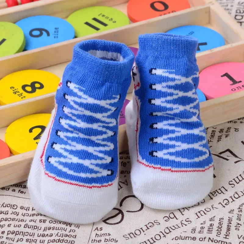 Grip Sole Sneaker Print Socks