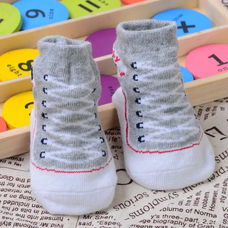 Grip Sole Sneaker Print Socks