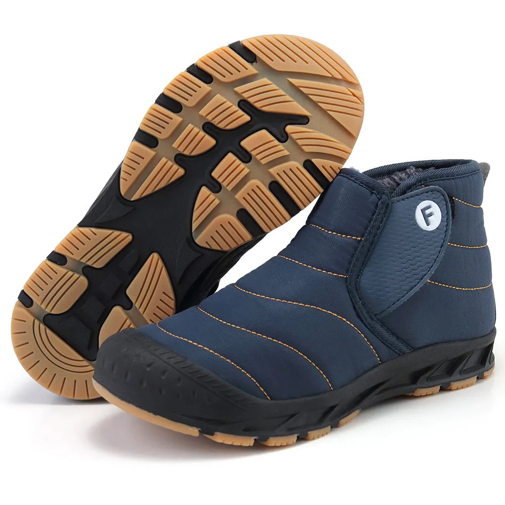 HARENC Snow Boots for Men Winter Warm Waterproof Outdoor Hiking Shoes