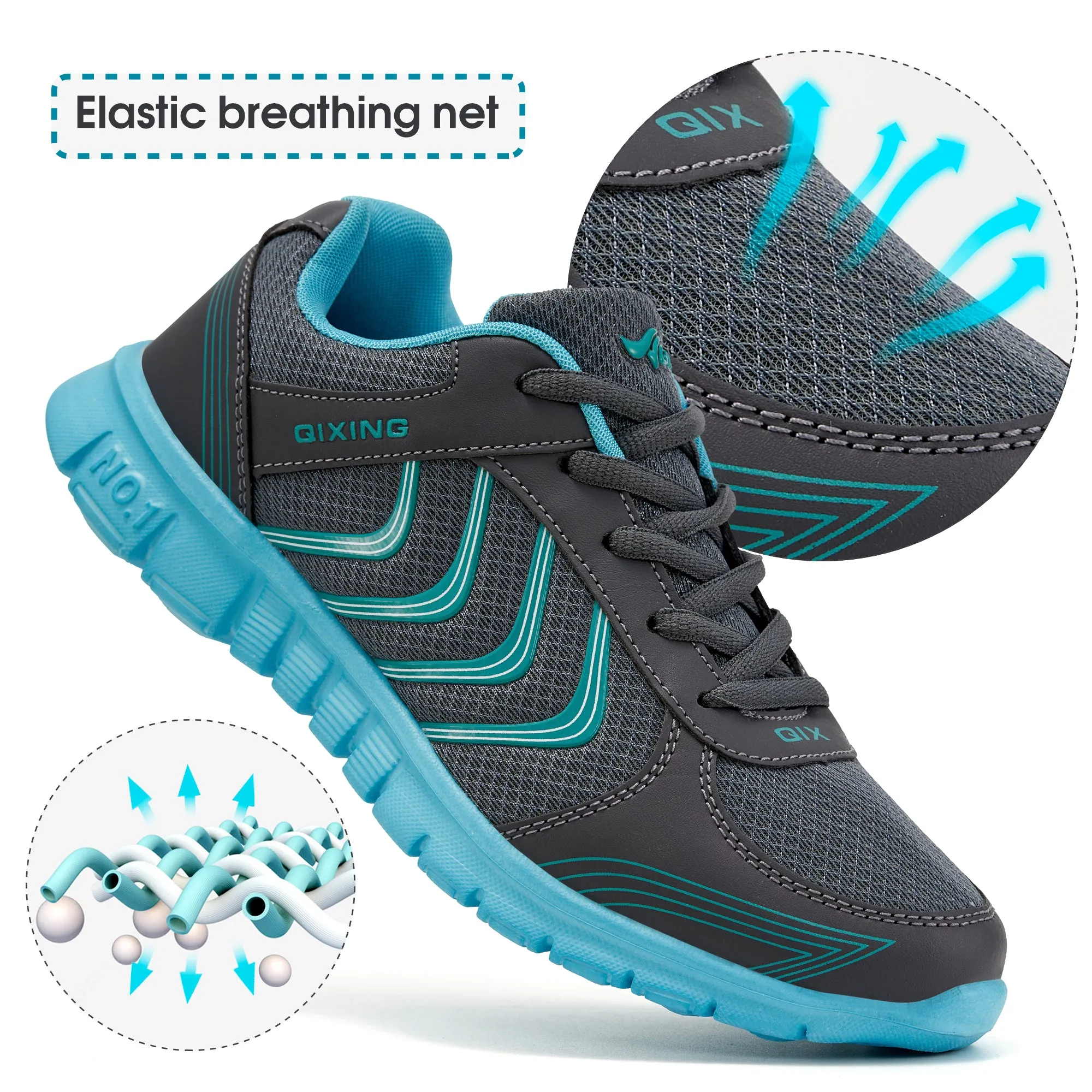 Harence Women Sneakers Breathable Mesh lightweight Lace-up Woman Running Athletic Shoes