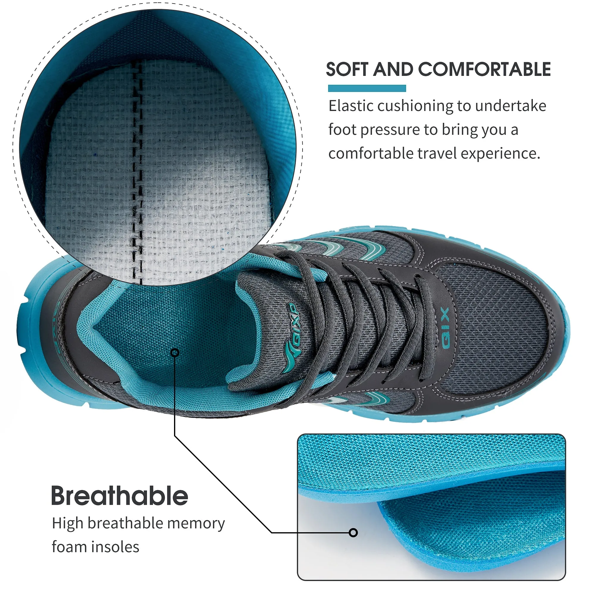 Harence Women Sneakers Breathable Mesh lightweight Lace-up Woman Running Athletic Shoes