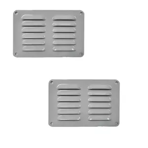 Haron 1501S Aluminium Vents – Anodised Silver 100 x 150mm Pack of 2