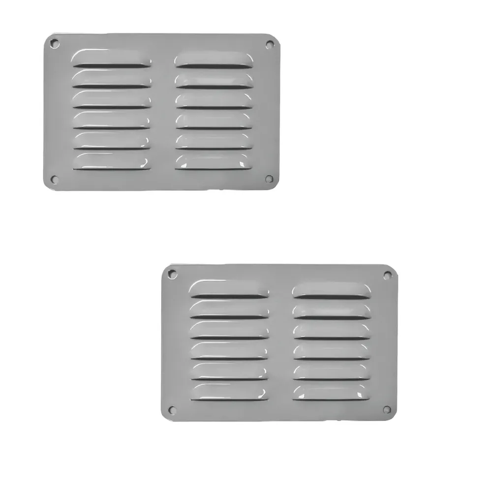 Haron 1501S Aluminium Vents – Anodised Silver 100 x 150mm Pack of 2