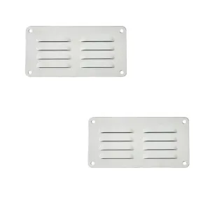 Haron 2257W Aluminium Vents –  White 225 x 75mm Pack of 2