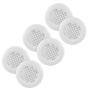 Haron 40CV Round White Cupboard Vent – 6 Pack – Vent Facing 40mm Round