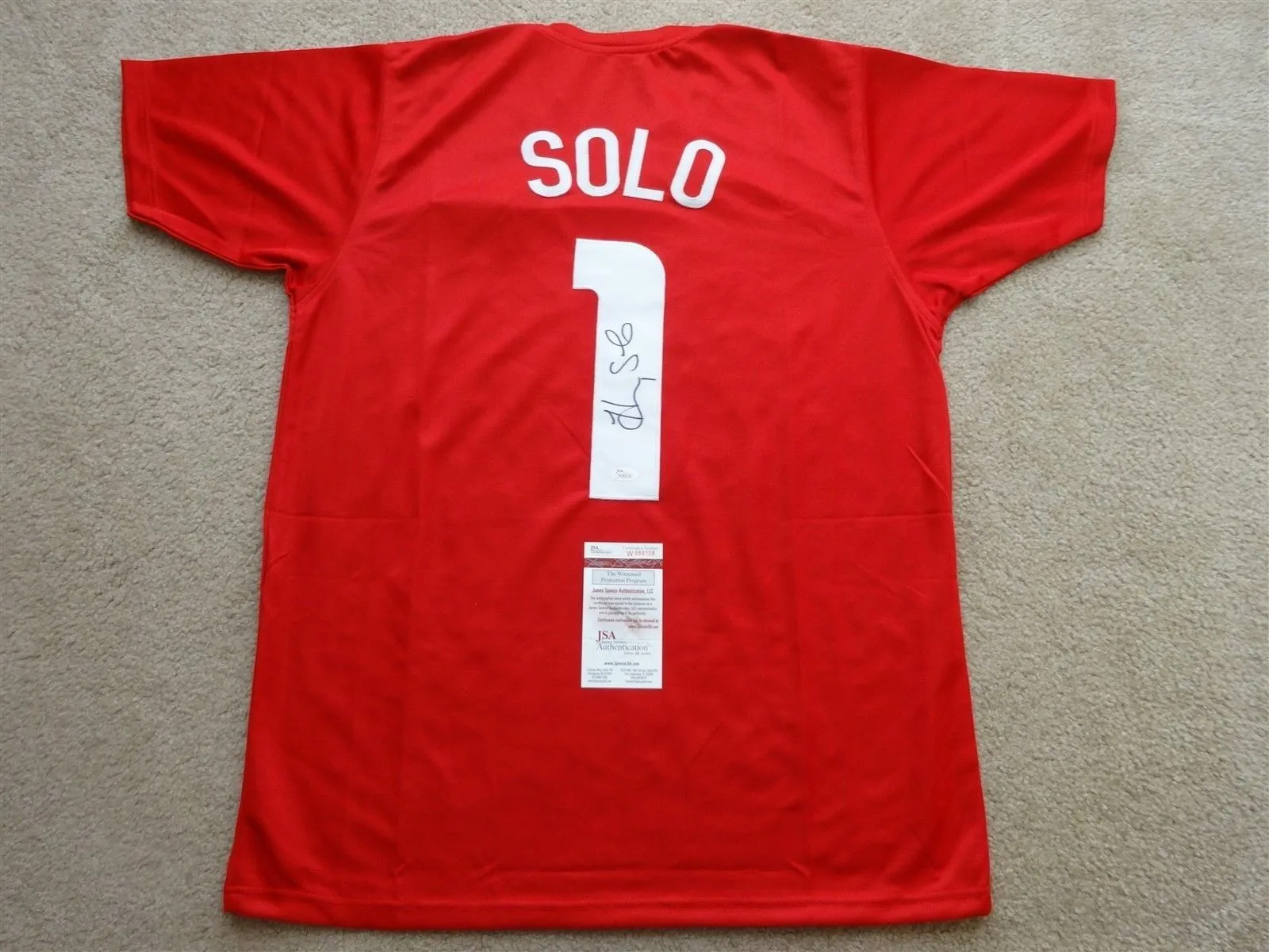 Hope Solo Signed Autographed Team USA Soccer Jersey (JSA COA)