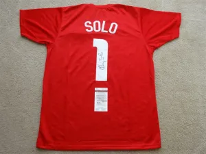 Hope Solo Signed Autographed Team USA Soccer Jersey (JSA COA)