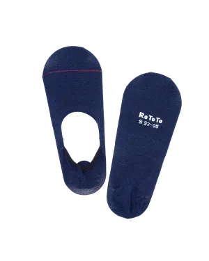 Invisible Footlet High Gauge Anti-slip Unisex Socks - Navy