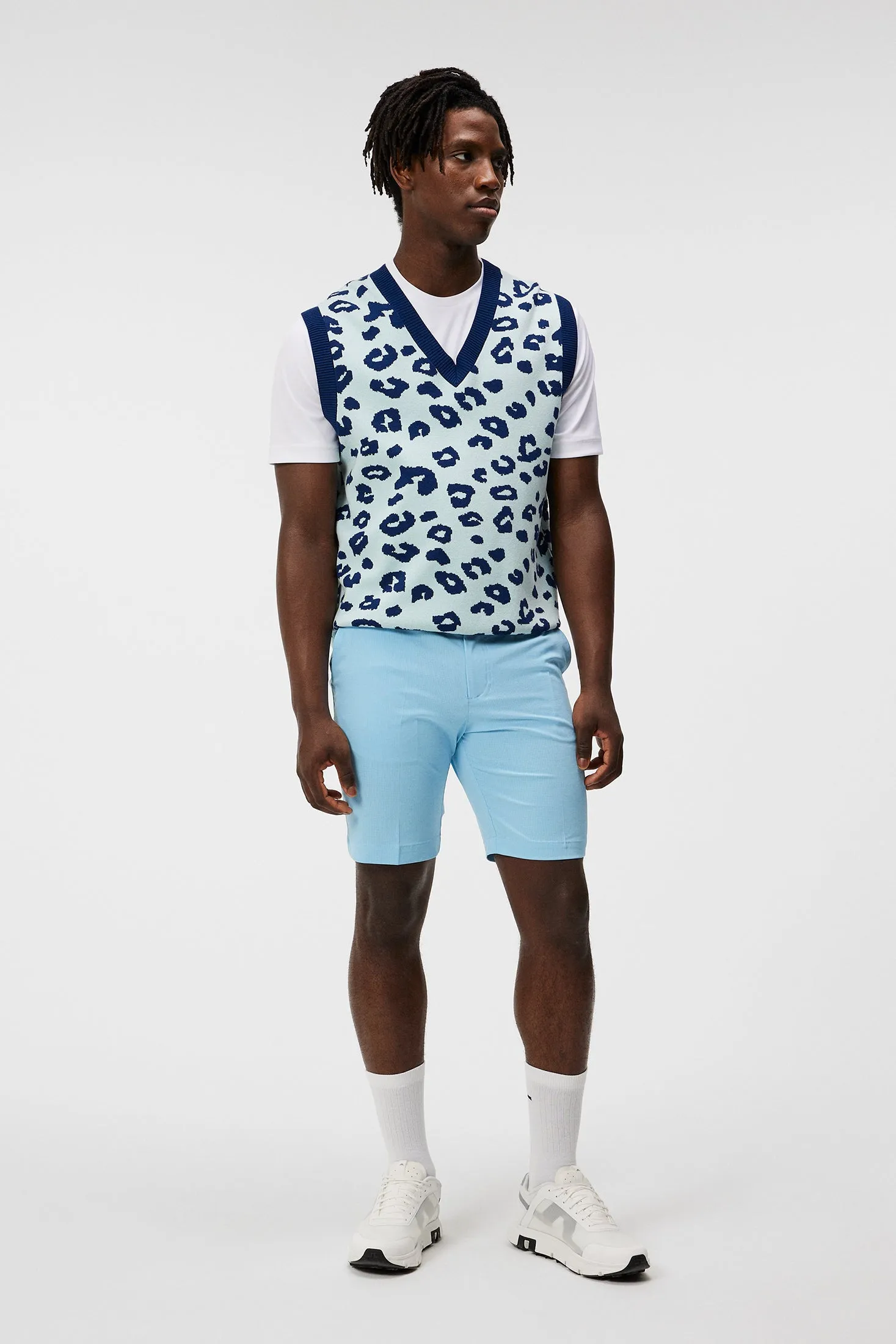 J.Lindeberg Mens Vent Tight Shorts - Baltic Sea