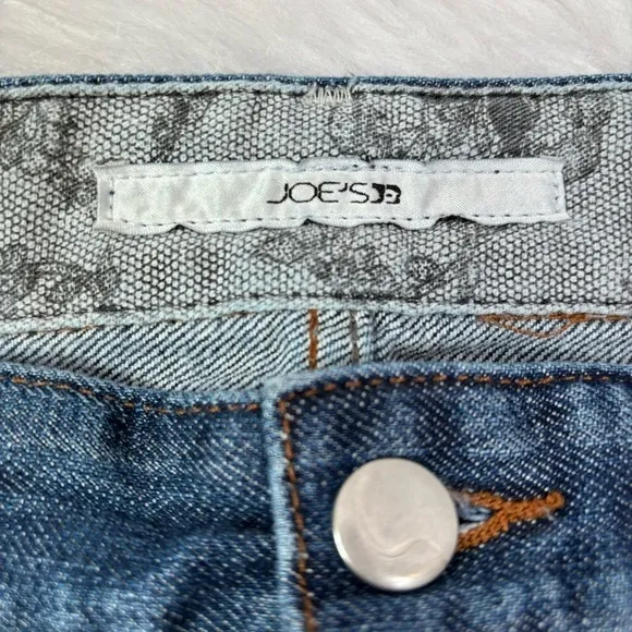 Joe’s Jeans Denim “Ex-Lover Skinny” Shorts Cuffed Size 30 Mid Rise Studded EUC