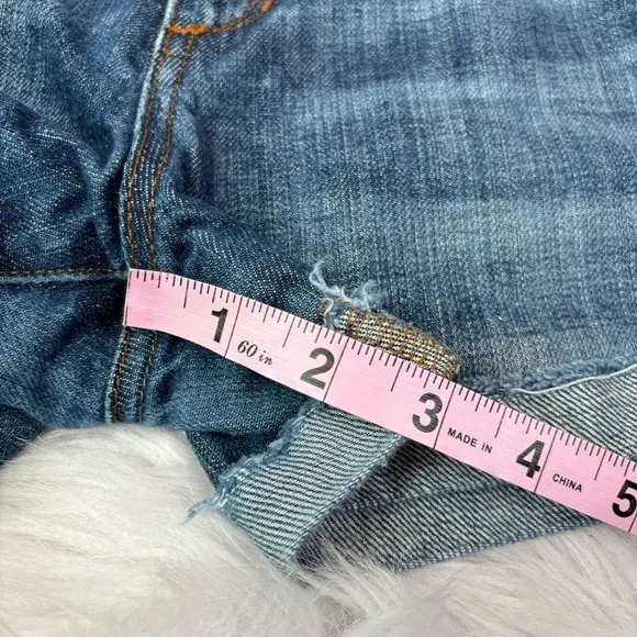 Joe’s Jeans Denim “Ex-Lover Skinny” Shorts Cuffed Size 30 Mid Rise Studded EUC