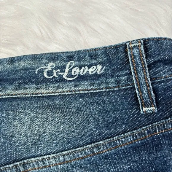 Joe’s Jeans Denim “Ex-Lover Skinny” Shorts Cuffed Size 30 Mid Rise Studded EUC