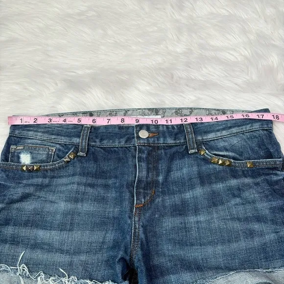 Joe’s Jeans Denim “Ex-Lover Skinny” Shorts Cuffed Size 30 Mid Rise Studded EUC