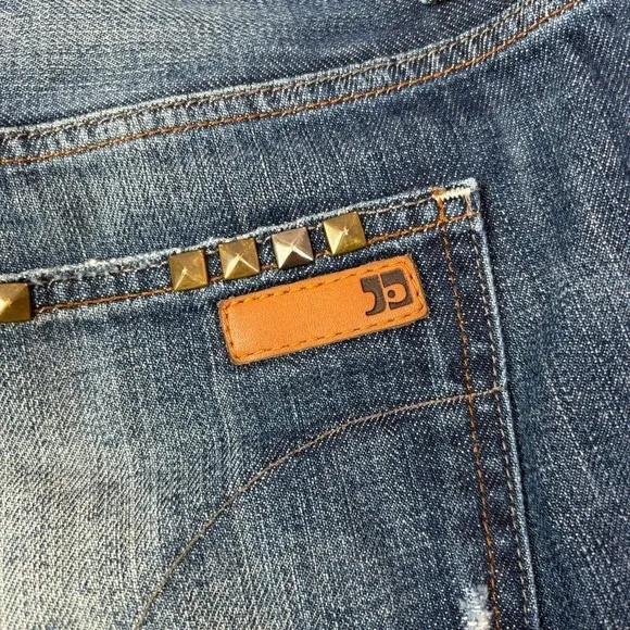 Joe’s Jeans Denim “Ex-Lover Skinny” Shorts Cuffed Size 30 Mid Rise Studded EUC