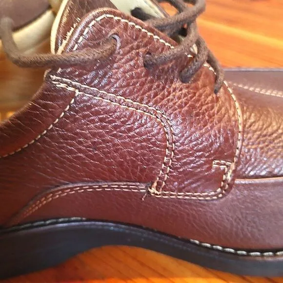 Johnston &amp; Murphy Shuler Bicycle Dark Brown Tumbled Calf Men's Leather Shoes